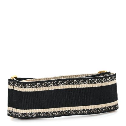Christian Dior Canvas Embroidered Shoulder Strap Black 2 of 3