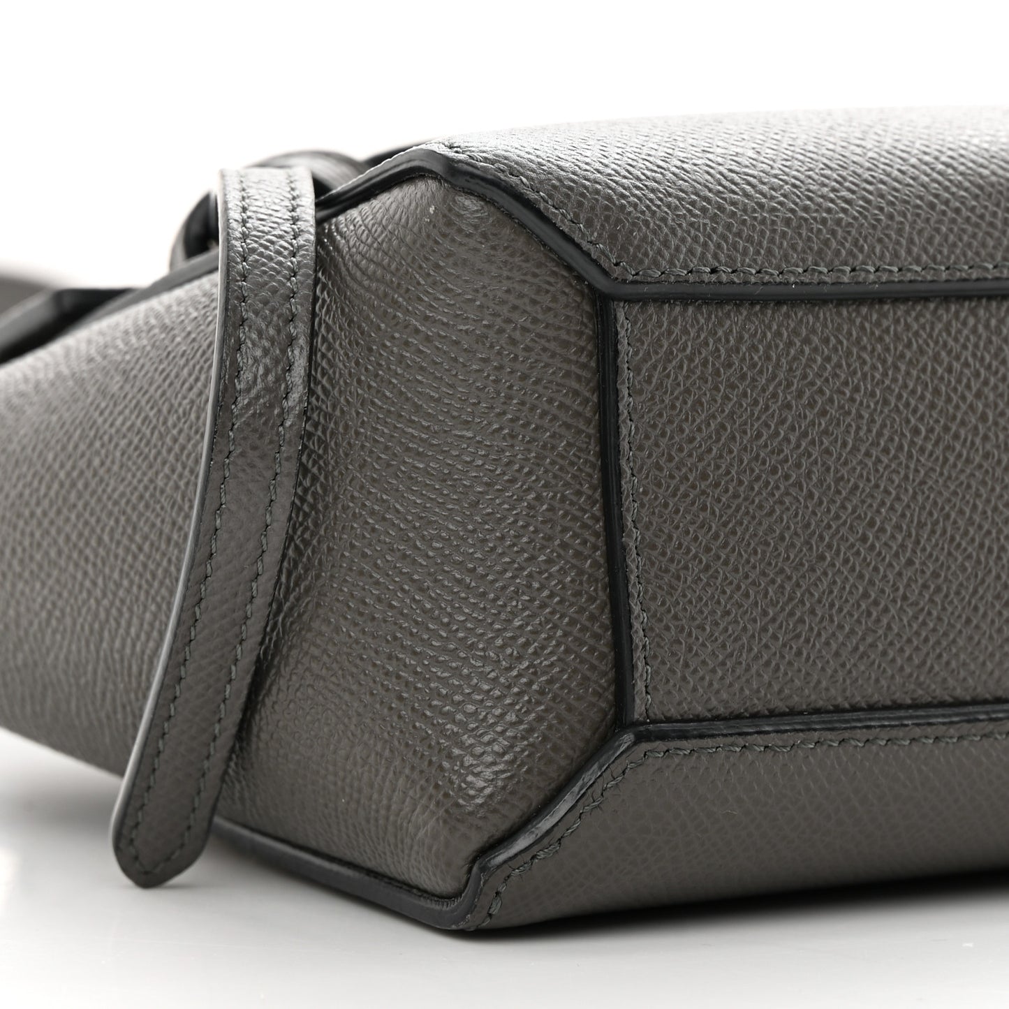 Grained Calfskin Pico Belt Bag Grey
