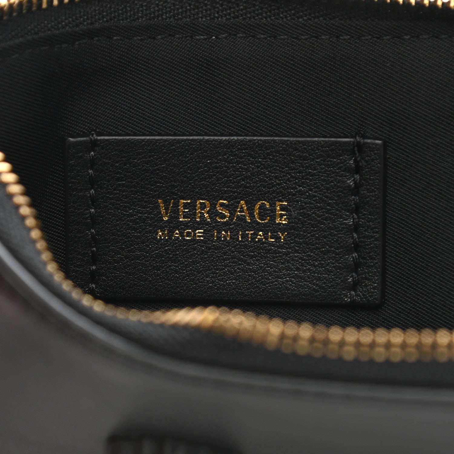 Versace Nappa La Medusa Zip Pouch Card Holder Black 6 of 7