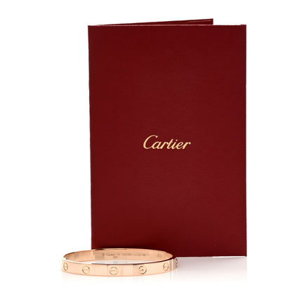 Cartier 18K Pink Gold LOVE Bracelet 17 9 of 9