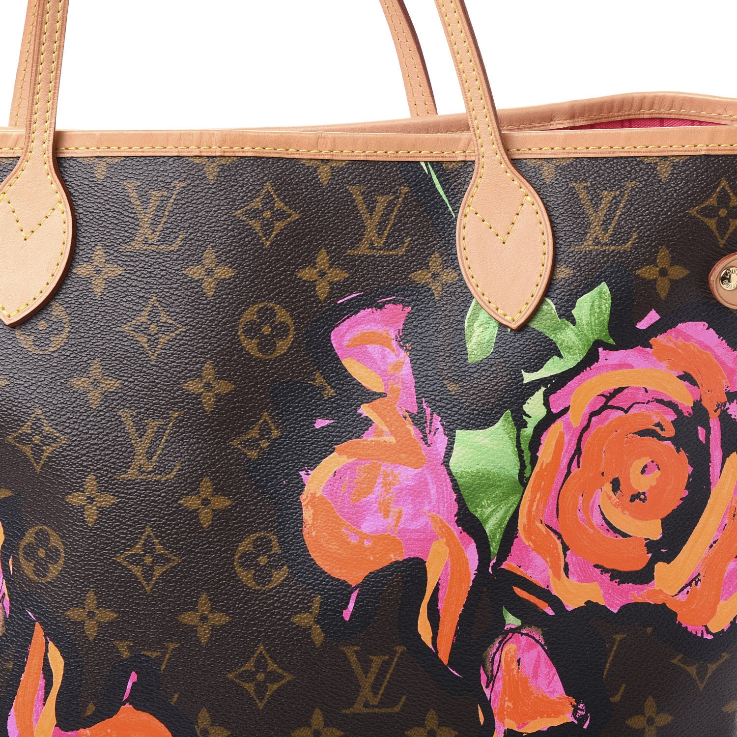 Louis Vuitton Monogram Roses Neverfull MM 7 of 11
