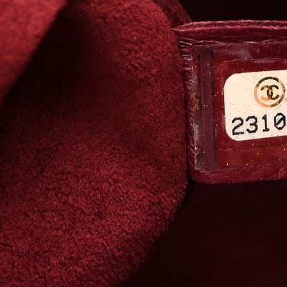 Chanel Calfskin Stitched Large Drawstring CC Bag Burgundy 7 of 10