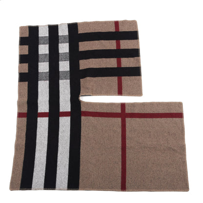 Burberry Cashmere Wool Mega Check Cape Scarf Scarf 1 of 3