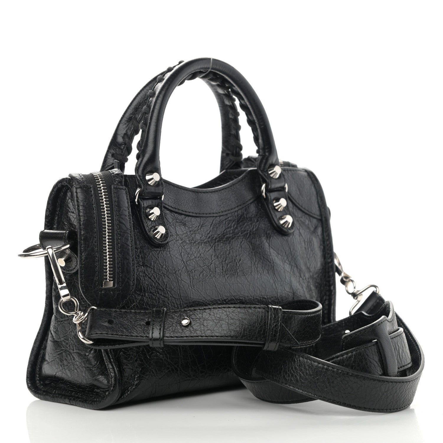 Balenciaga Agneau Classic Silver Hardware Mini City Black 2 of 9