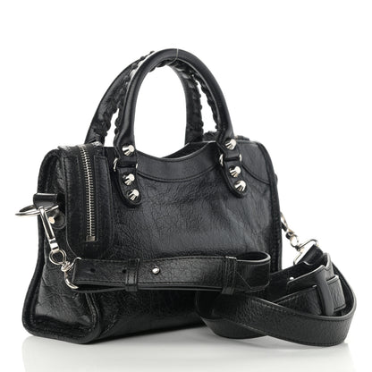 Balenciaga Agneau Classic Silver Hardware Mini City Black 2 of 9