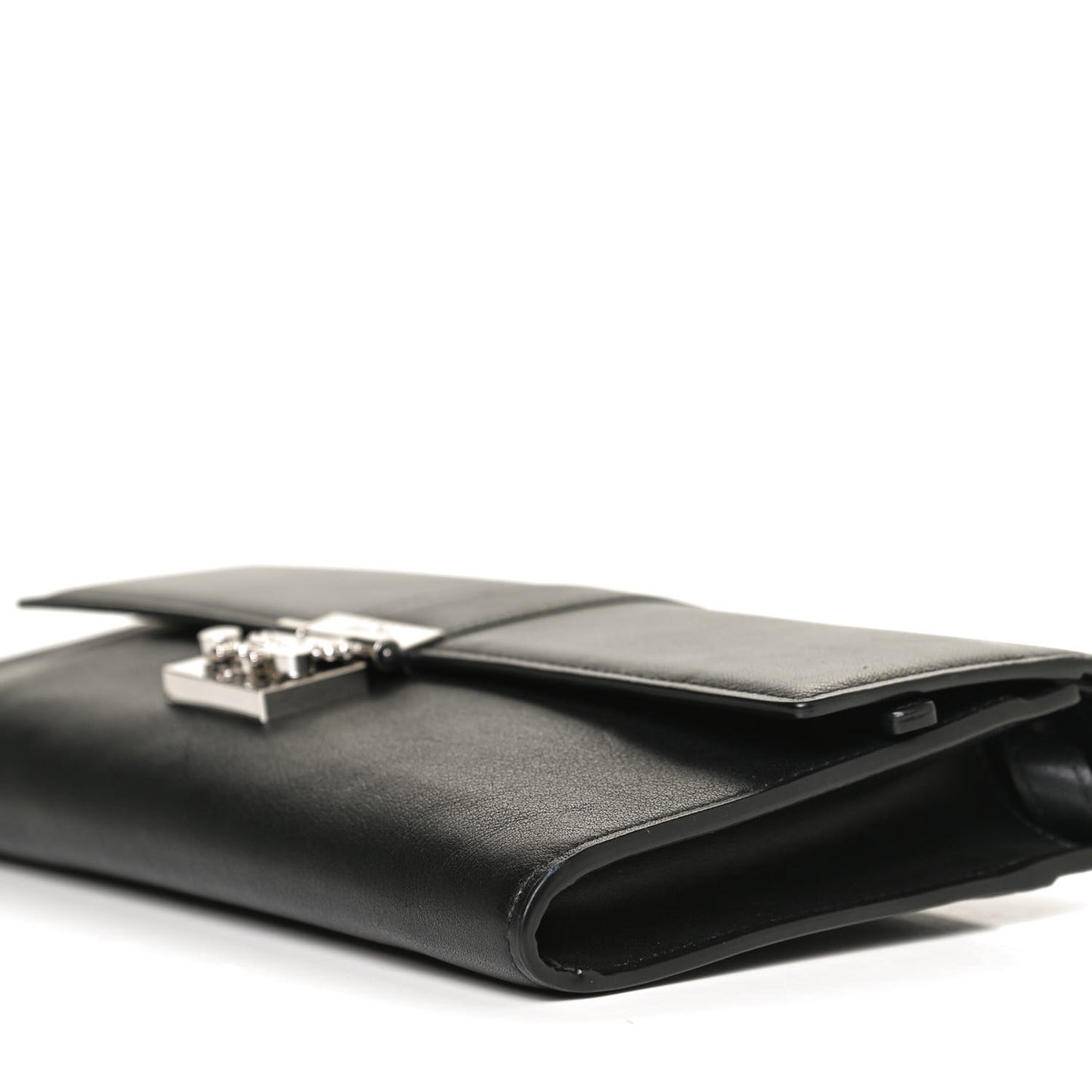 Calfskin Crossbody Wallet Black