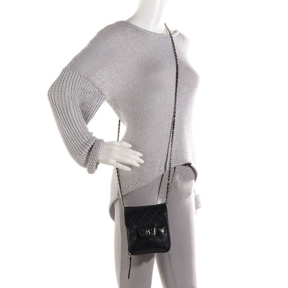 Chanel Lambskin Quilted Mini Crossbody Flap Black 2 of 9