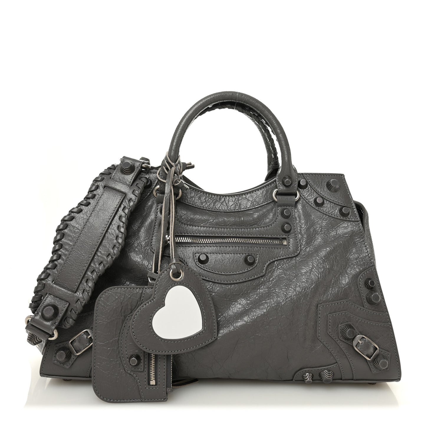 Agneau Arena Neo Cagole City Handbag Dark Grey