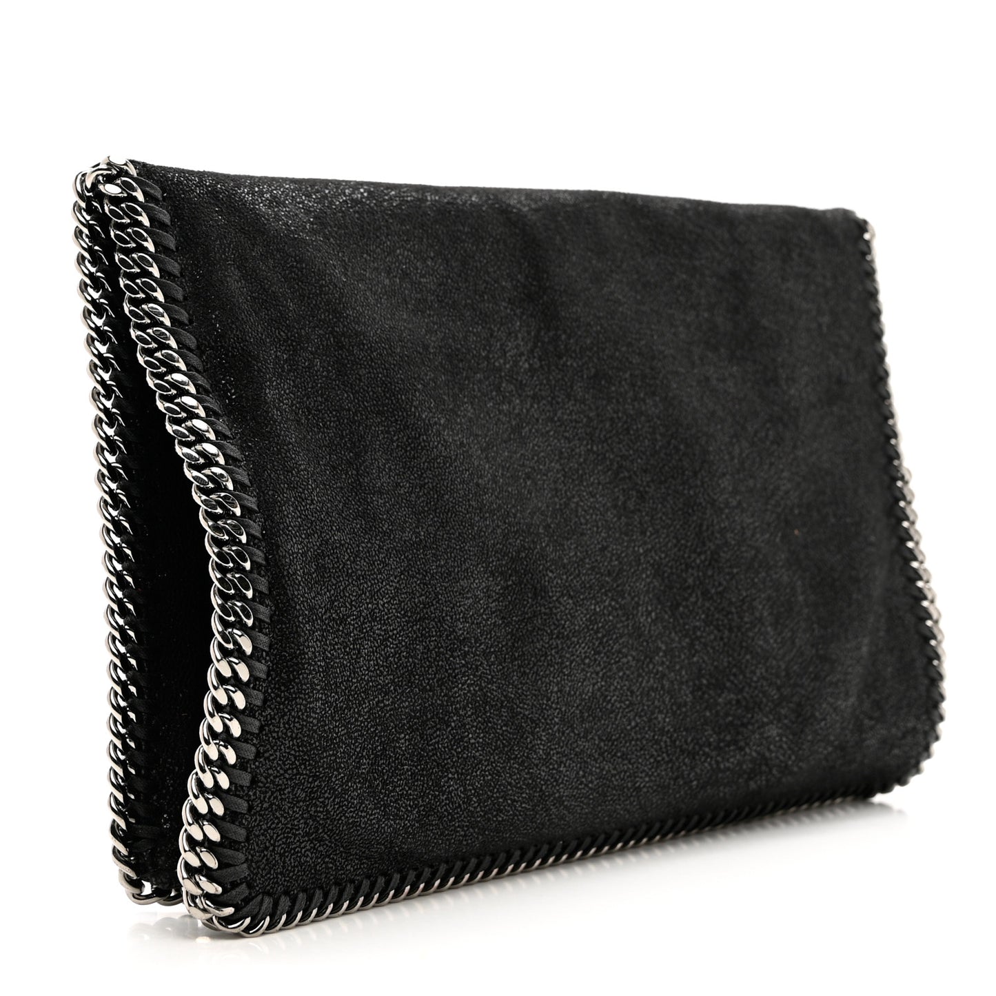 Shaggy Deer Falabella Fold Over Clutch Black