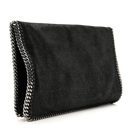 Stella McCartney Shaggy Deer Falabella Fold Over Clutch Black 2 of 5