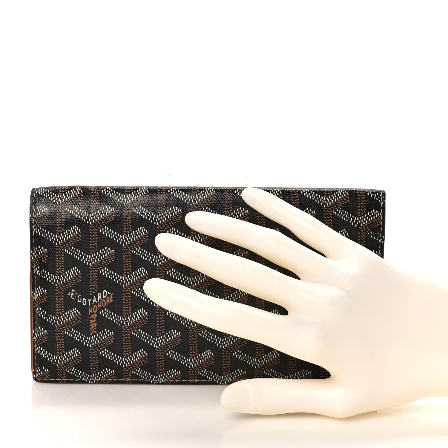 Goyard Goyardine Richelieu Wallet Black Gold 2 of 7