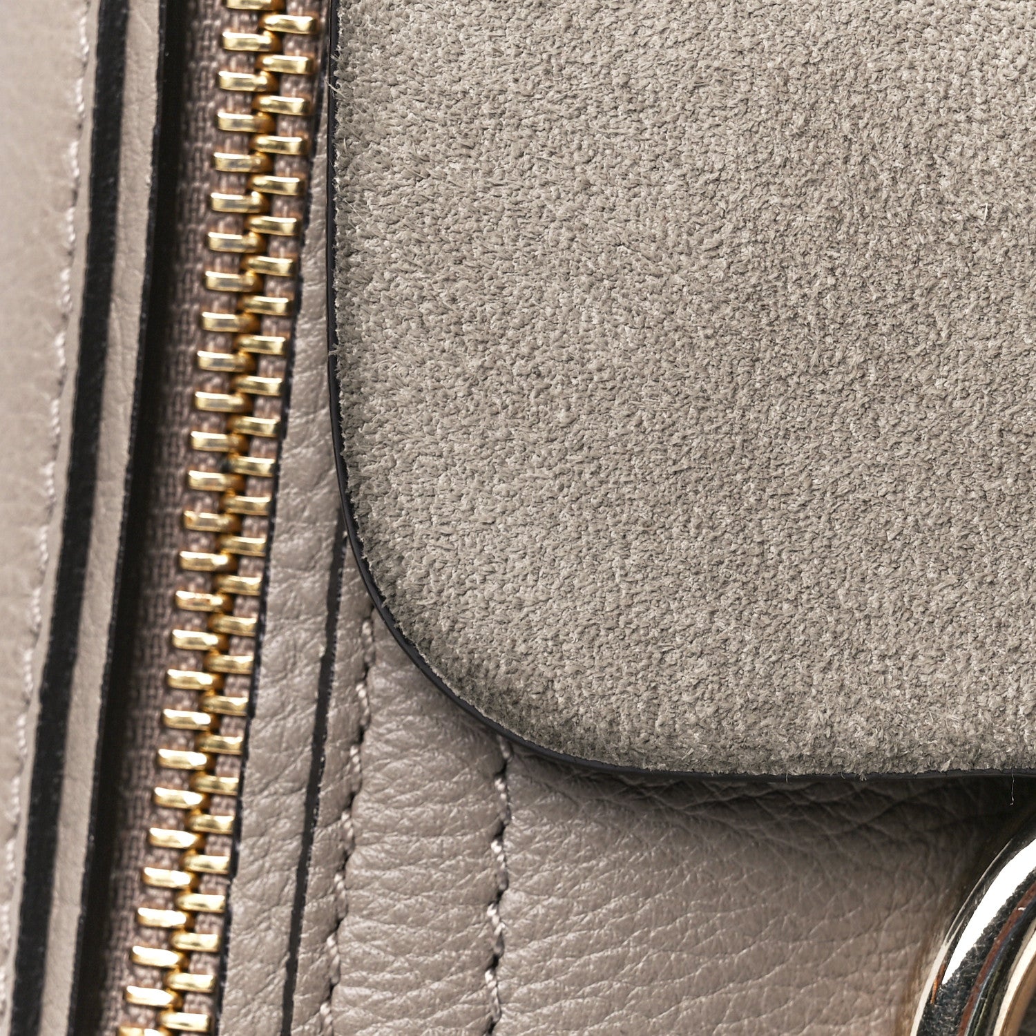 Chloe Suede Calfskin Mini Faye Backpack Motty Grey 13 of 16