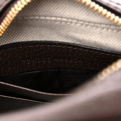 Gucci GG Supreme Monogram Textured Dollar Calfskin Web Mini Ophidia Top Handle Bowler Bag Beige Ebony New Acero 7 of 9