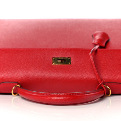 Hermes Epsom Kelly Sellier 35 Rouge Casaque 13 of 35