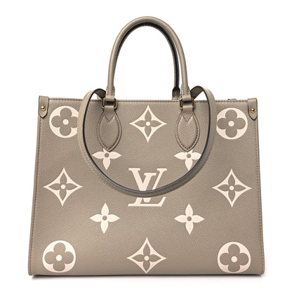 Louis Vuitton Empreinte Monogram Giant Onthego MM Tourterelle Creme 1 of 9