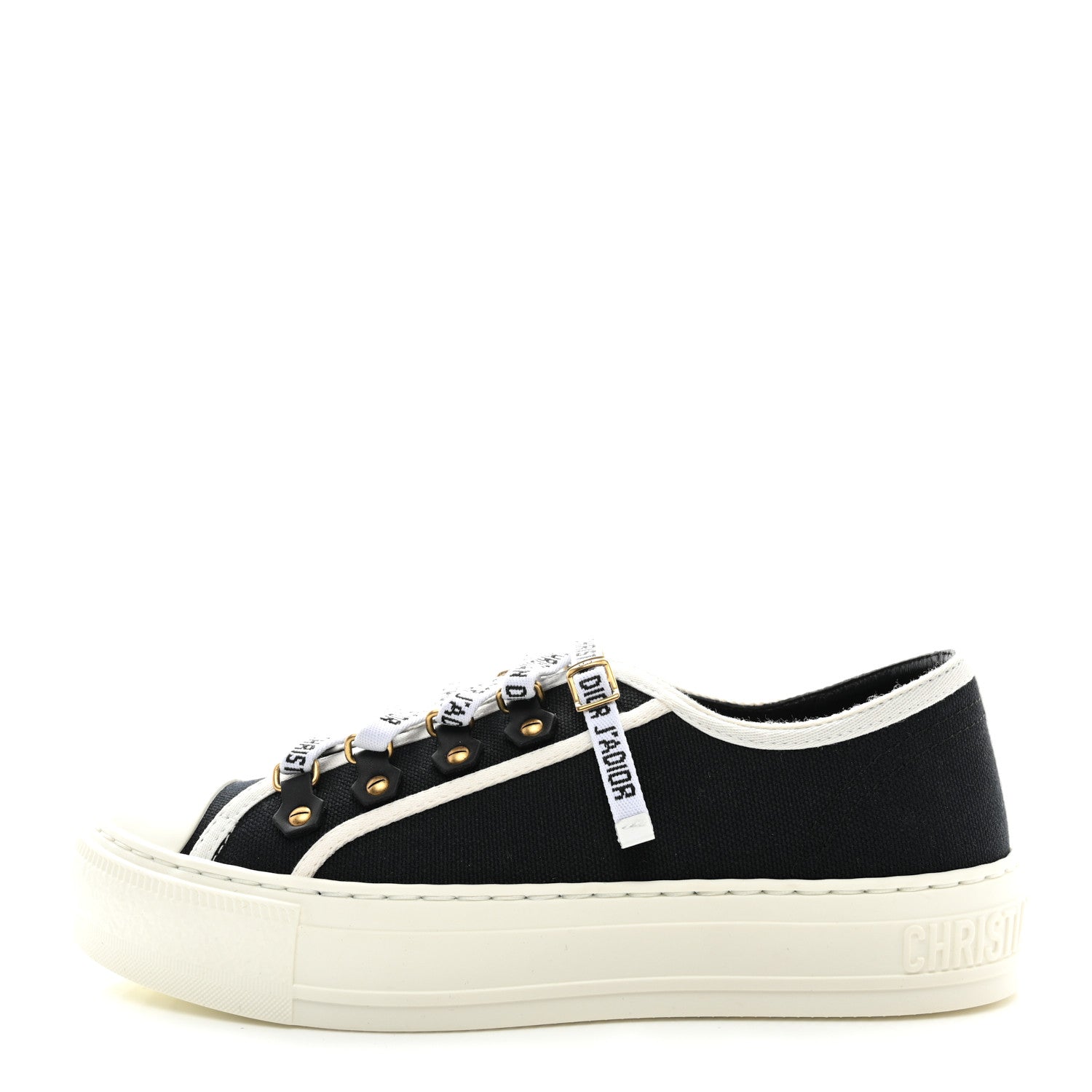 Christian Dior Canvas Walk'N'Dior Low Top Sneakers 36 Black 1 of 8