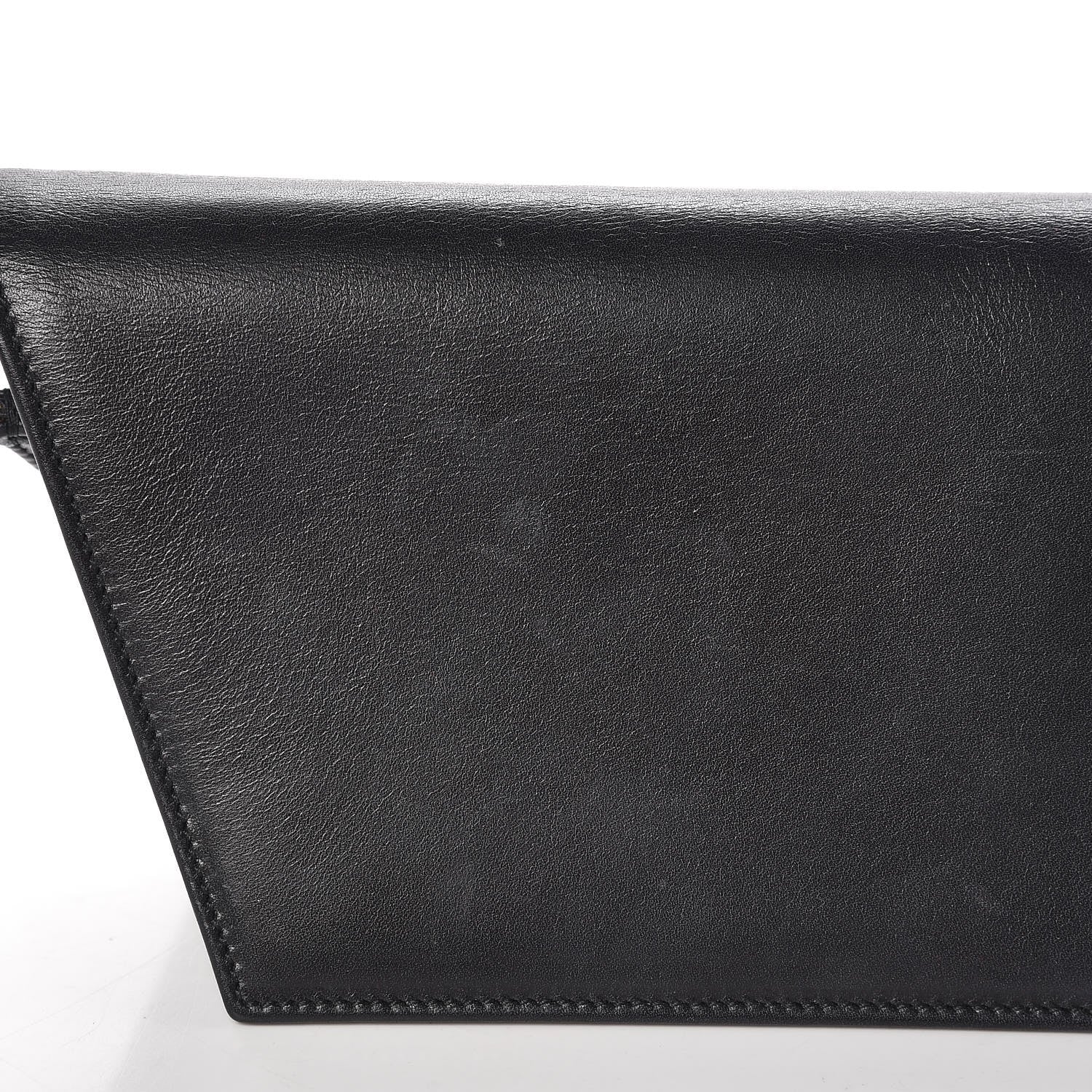 Saint Laurent Calfskin Diagonal Clutch Black 7 of 17