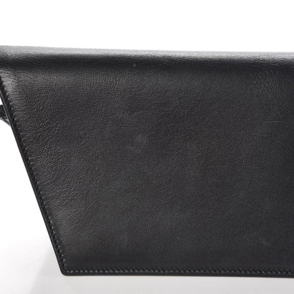 Saint Laurent Calfskin Diagonal Clutch Black 7 of 17