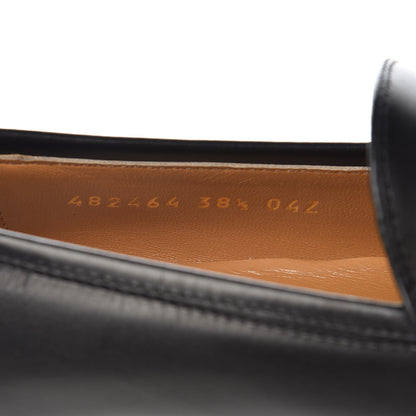 Gucci Calfskin Womens Jordaan Loafers 38.5 Black 7 of 9