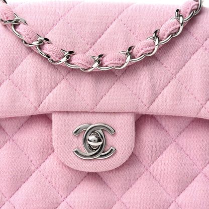 Chanel Jersey Quilted Mini Square Flap Pink 11 of 11