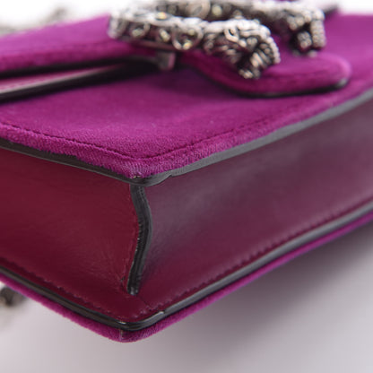 Gucci Velvet Super Mini Dionysus Shoulder Bag Fuchsia Violet Cyclamen 14 of 15