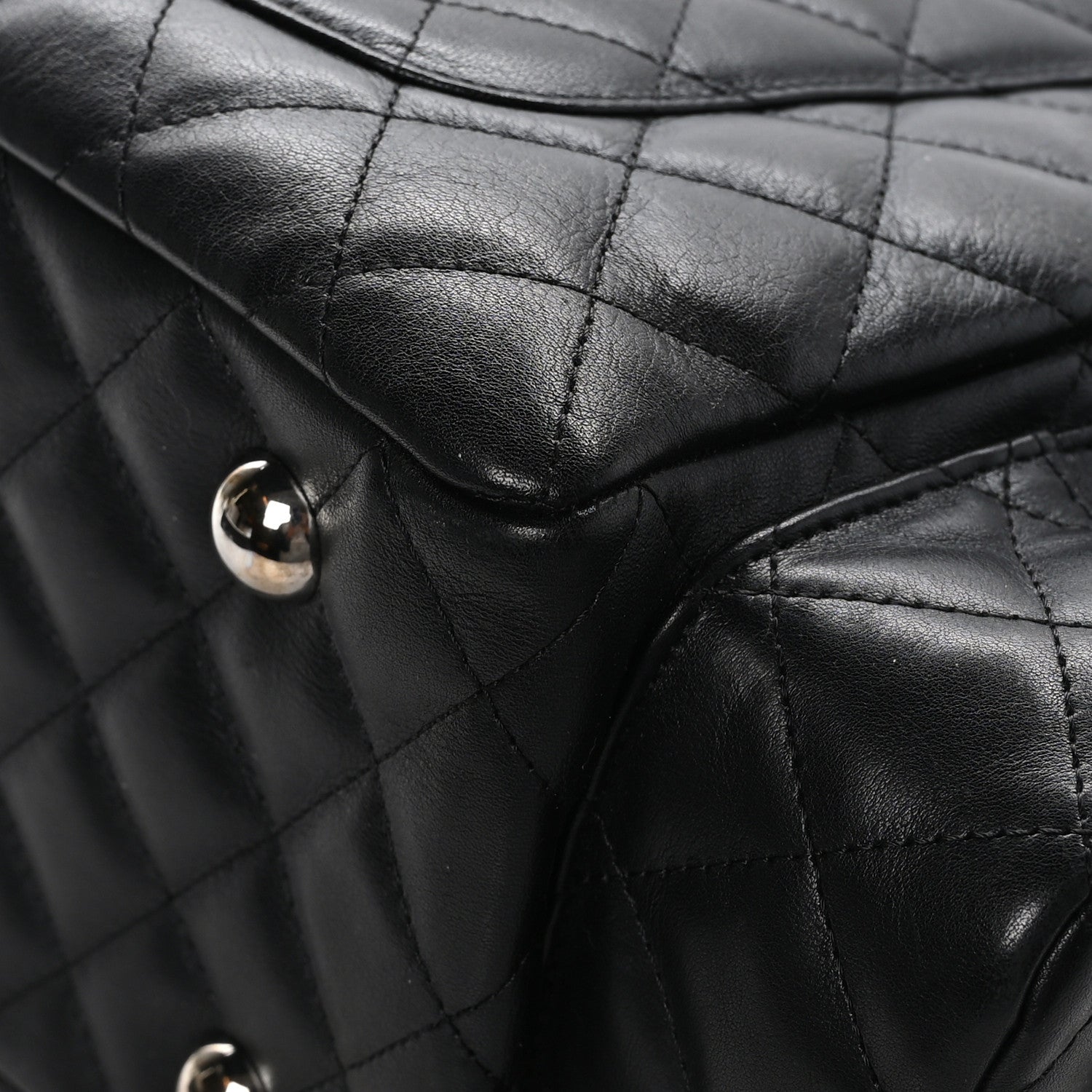 Chanel Calfskin Quilted Large Cambon Multipocket Reporter Black White 11 of 11