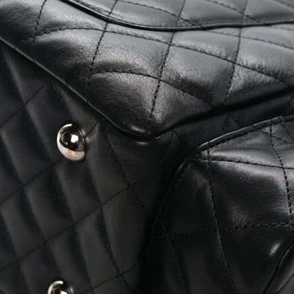 Chanel Calfskin Quilted Large Cambon Multipocket Reporter Black White 11 of 11