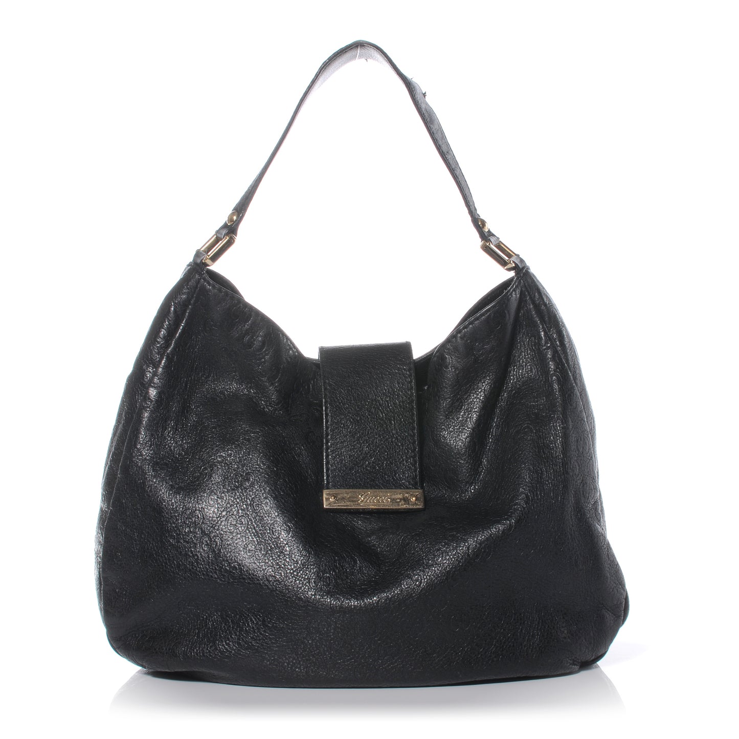 Guccissima New Ladies Web Hobo Black