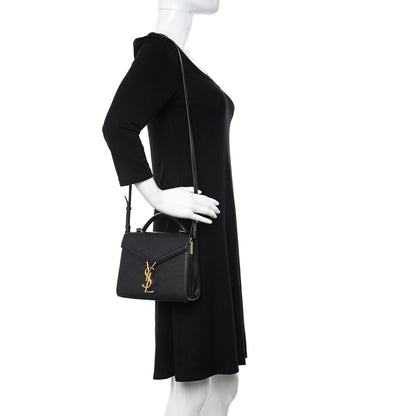 Saint Laurent Grain de Poudre Mini Classic Monogram Cassandra Top Handle Black 2 of 10