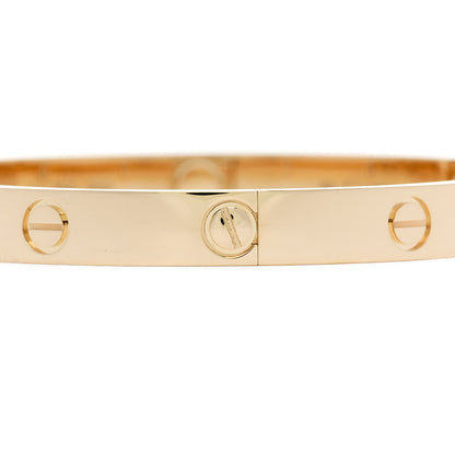 Cartier 18K Yellow Gold 4 Diamond LOVE Bracelet 18 5 of 10
