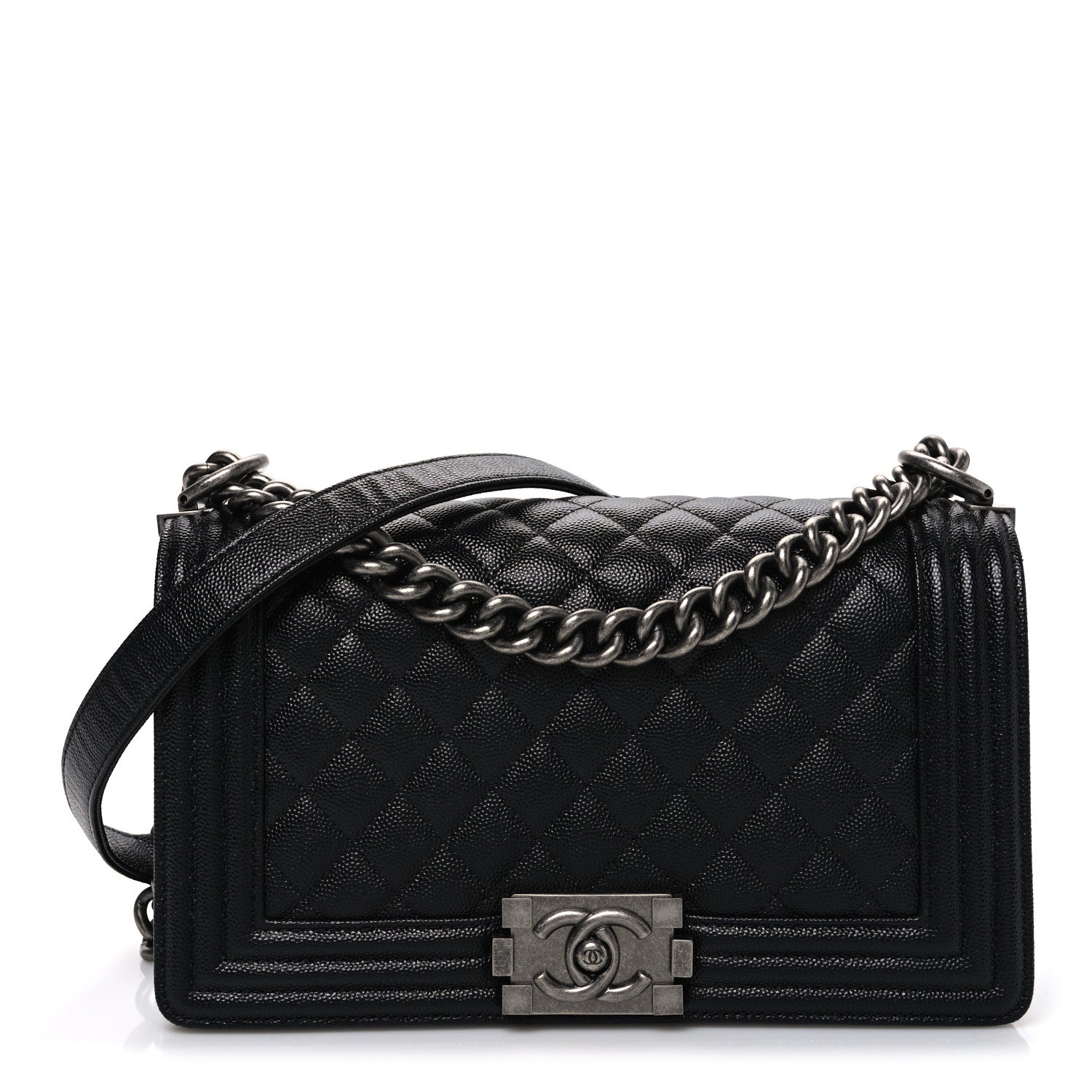Chanel Caviar Quilted Medium Boy Flap Black 1 of 10