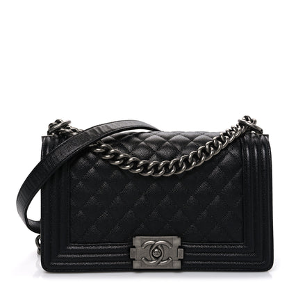 Chanel Caviar Quilted Medium Boy Flap Black 1 of 10