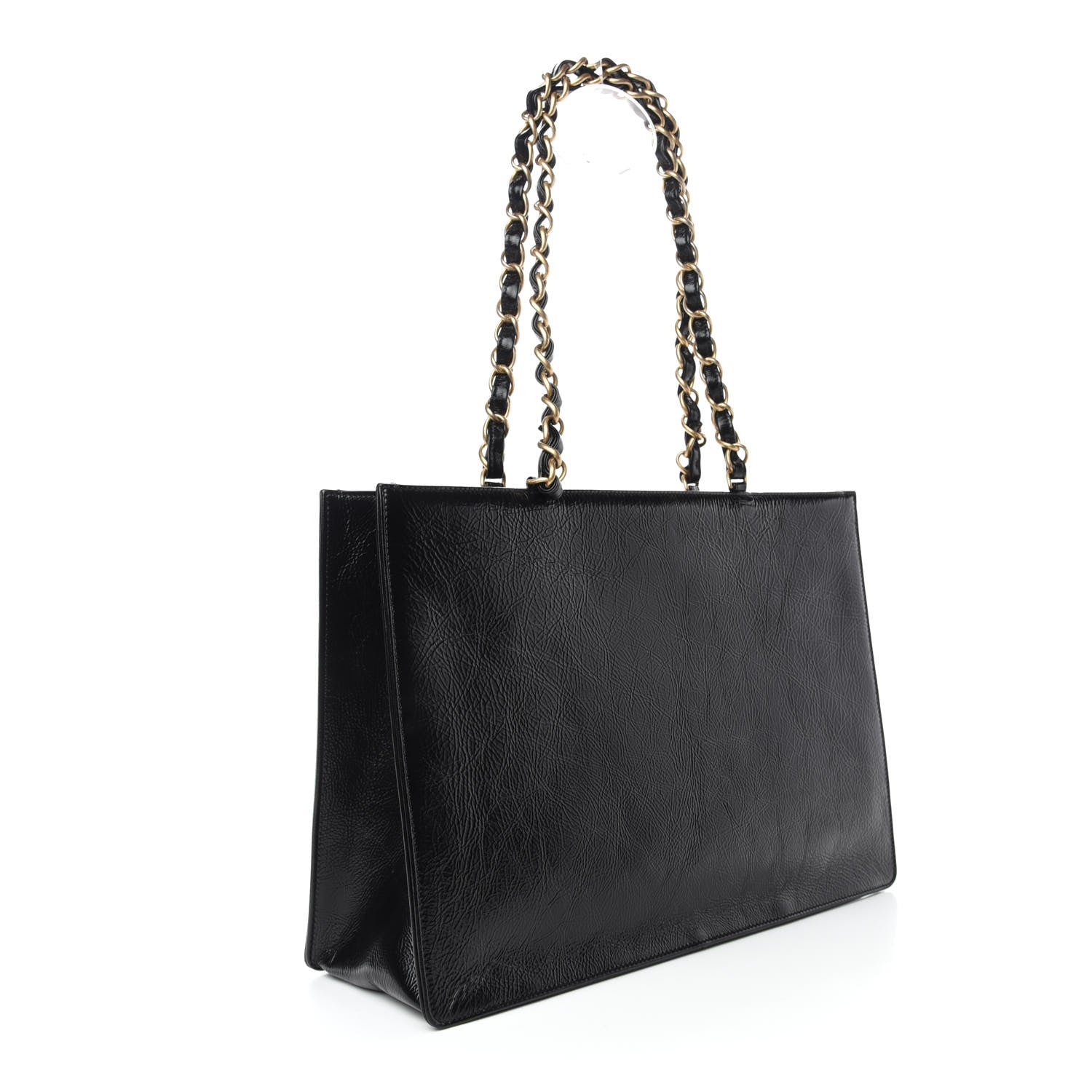 Chanel Shiny Aged Calfskin Shopping Bag Black 3 of 11