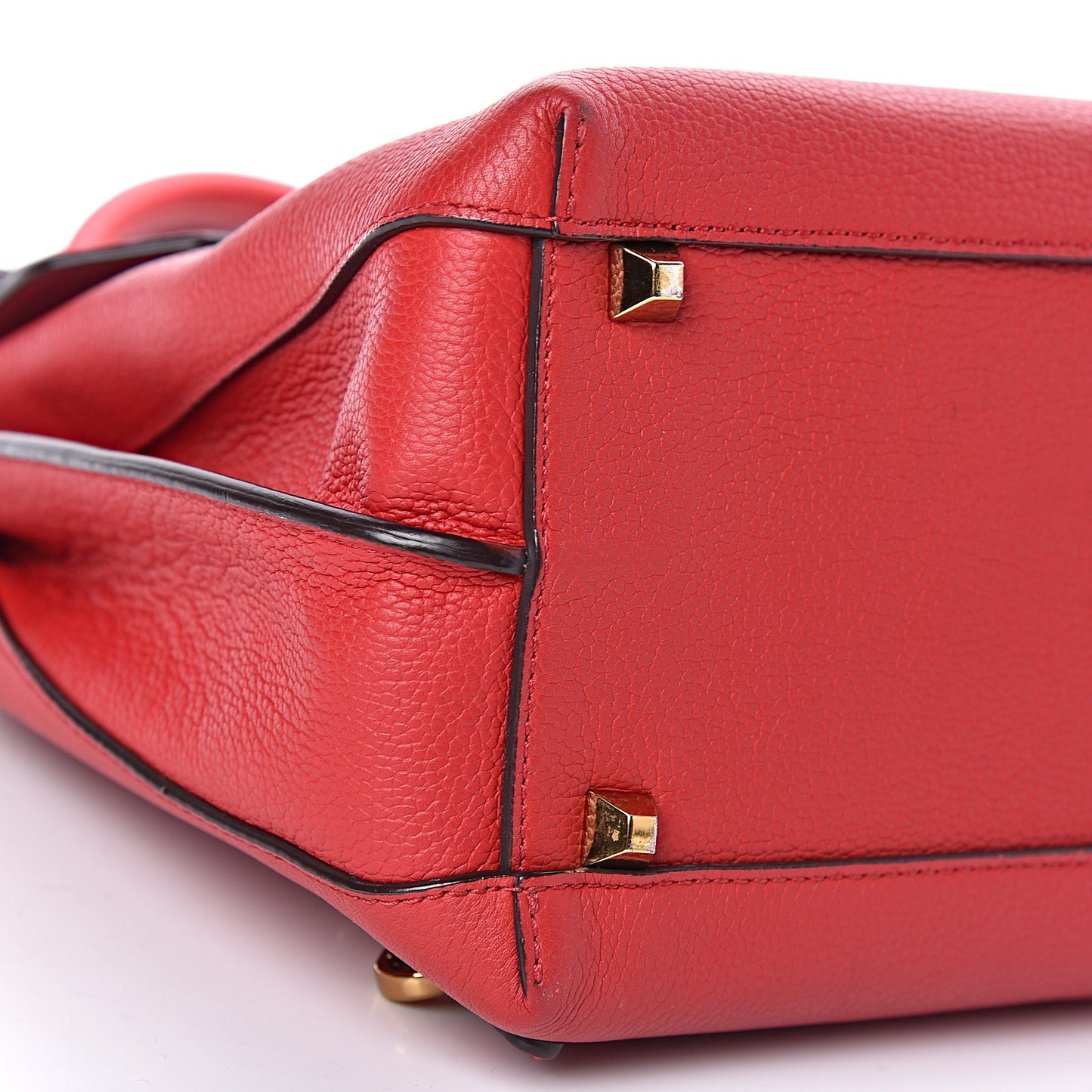Grained Calfskin Large Milla Convertible Backpack Ruby Red