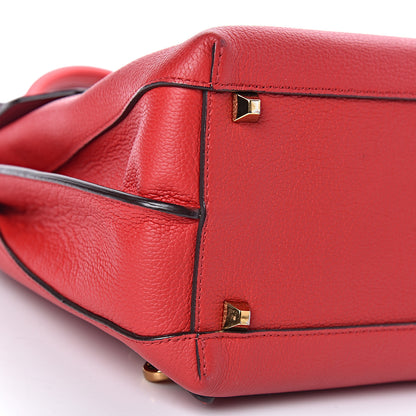 MCM Grained Calfskin Large Milla Convertible Backpack Ruby Red 13 of 15