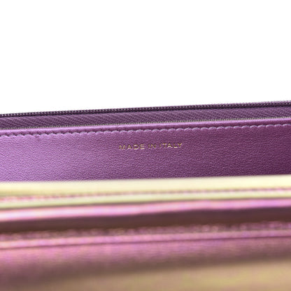 Chanel Iridescent Lambskin Quilted Wallet On Chain WOC Purple 7 of 14