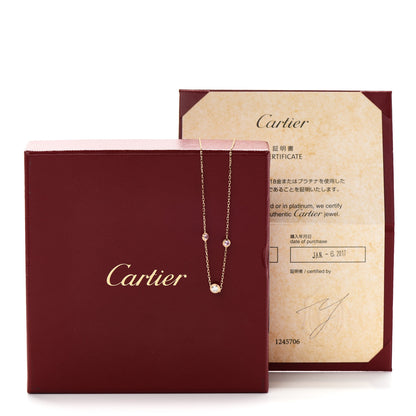 Cartier 18K Pink Gold Diamond Pink Sapphire Cartier D'Amour Station Necklace 6 of 6