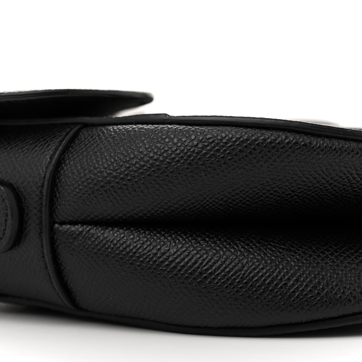 Christian Dior Grained Calfskin Saddle Bag Black 9 of 12