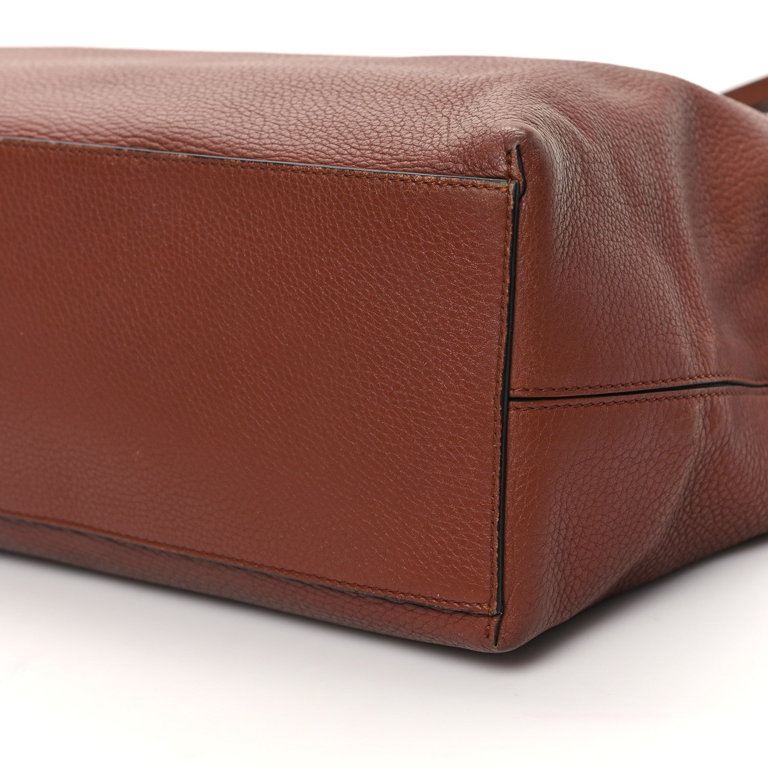 Valentino Garavani Grained Calfskin Rockstud Shoulder Tote Bright Cognac 9 of 12