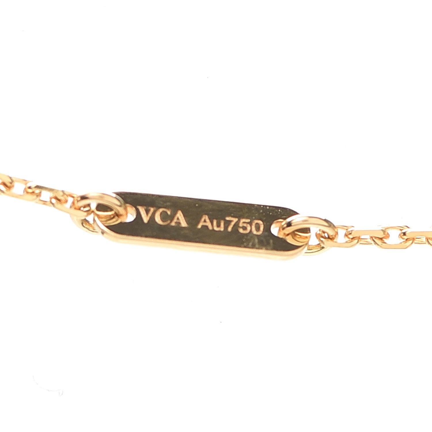 Van Cleef & Arpels 18K Yellow Gold Mother of Pearl Sweet Alhambra Butterfly Pendant Necklace 6 of 8