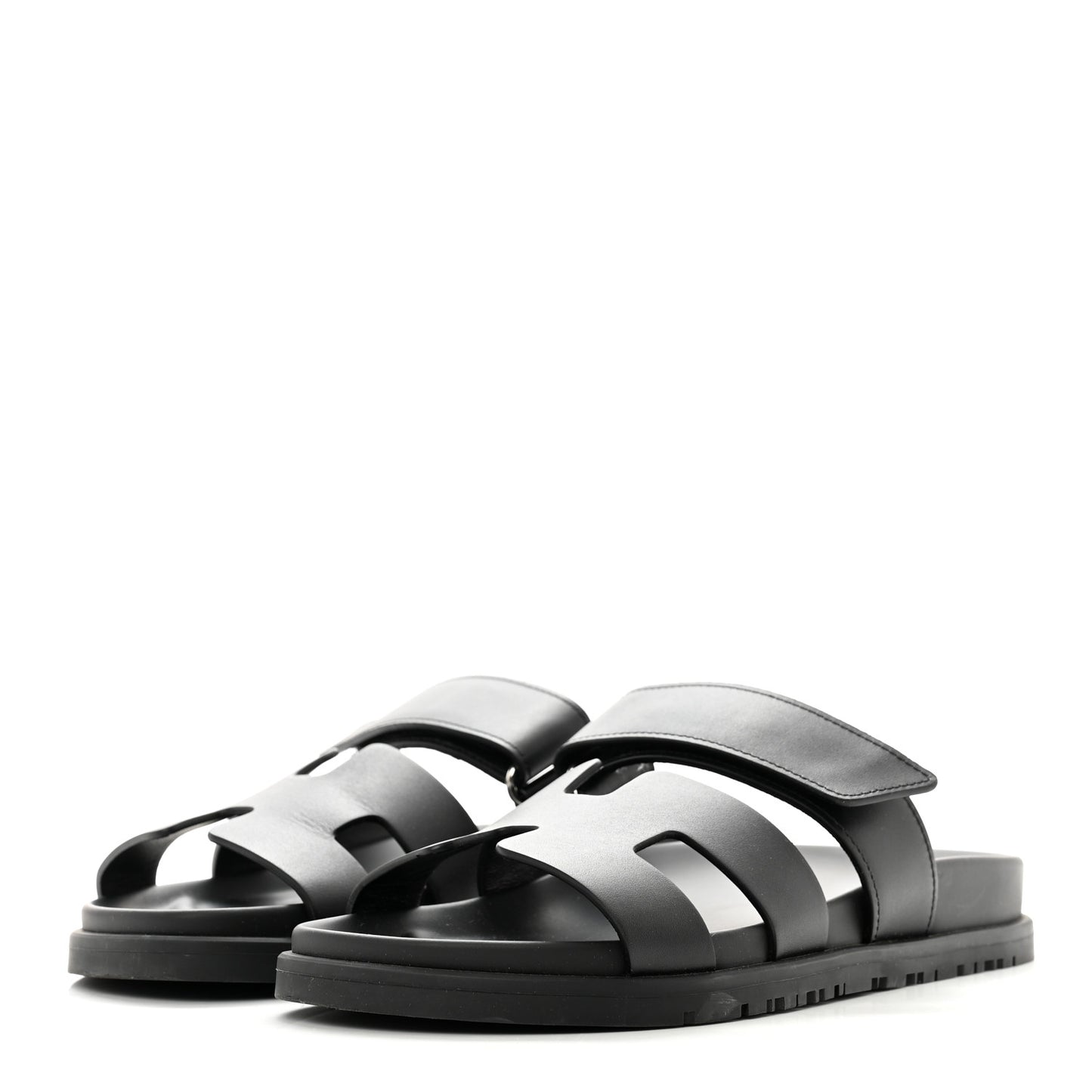 Calfskin Womens Chypre Sandals 36.5 Black