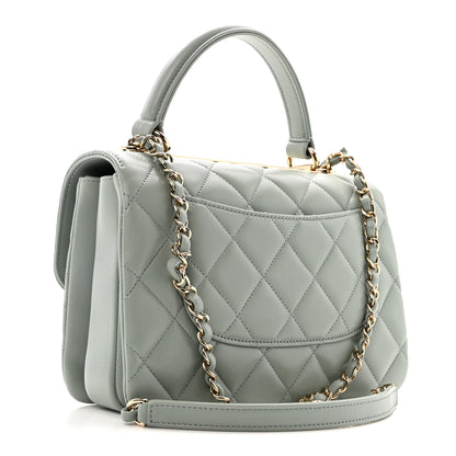 Chanel Lambskin Quilted Small Trendy CC Flap Dual Handle Bag Grey 3 of 12