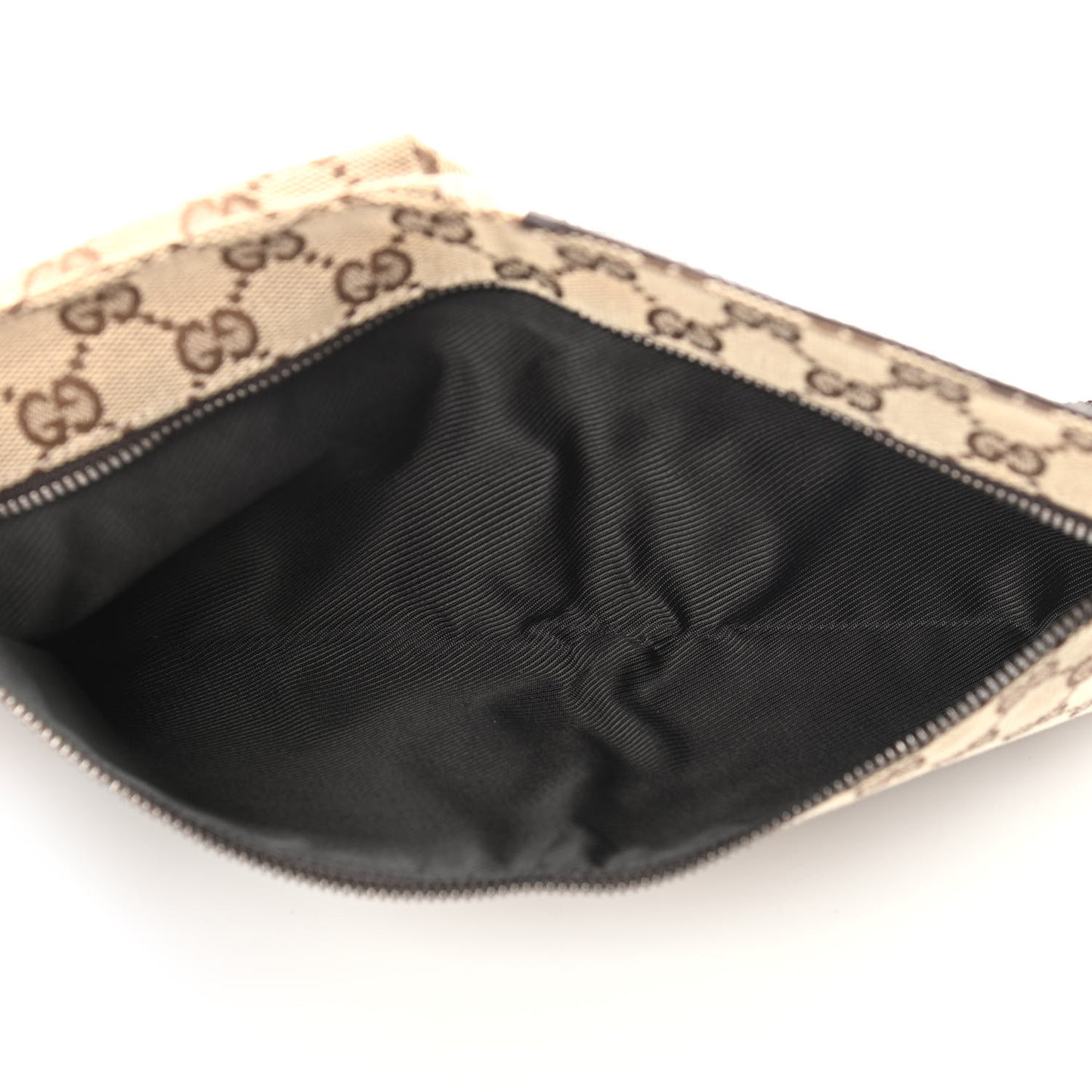 GG Monogram Double Pocket Belt Bag Dark Brown