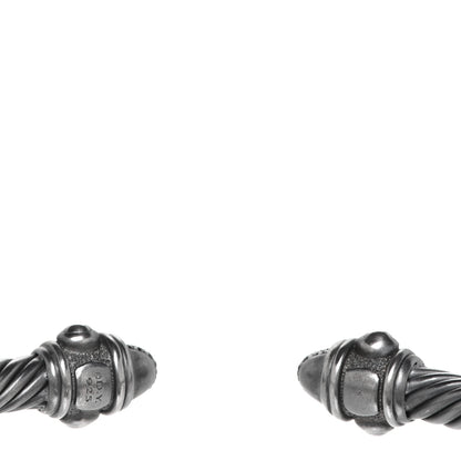 David Yurman Darkened Sterling Silver Black Diamond 5mm Renaissance Bracelet 4 of 4