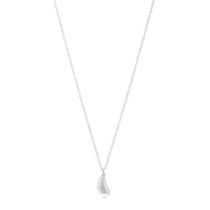 Tiffany Sterling Silver 12mm Elsa Peretti Tear Drop Pendant Necklace 1 of 4