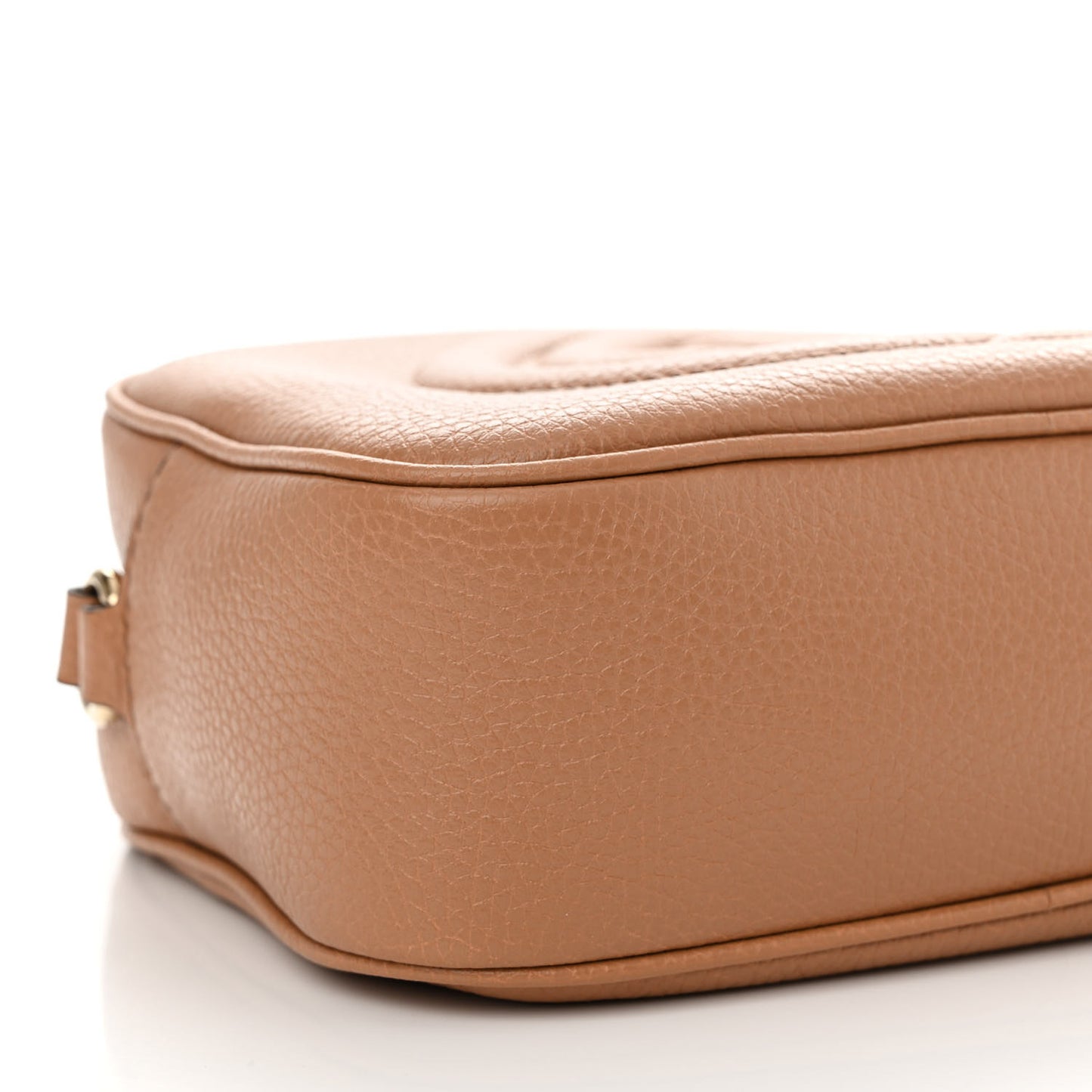 Pebbled Calfskin Small Soho Disco Bag Camelia