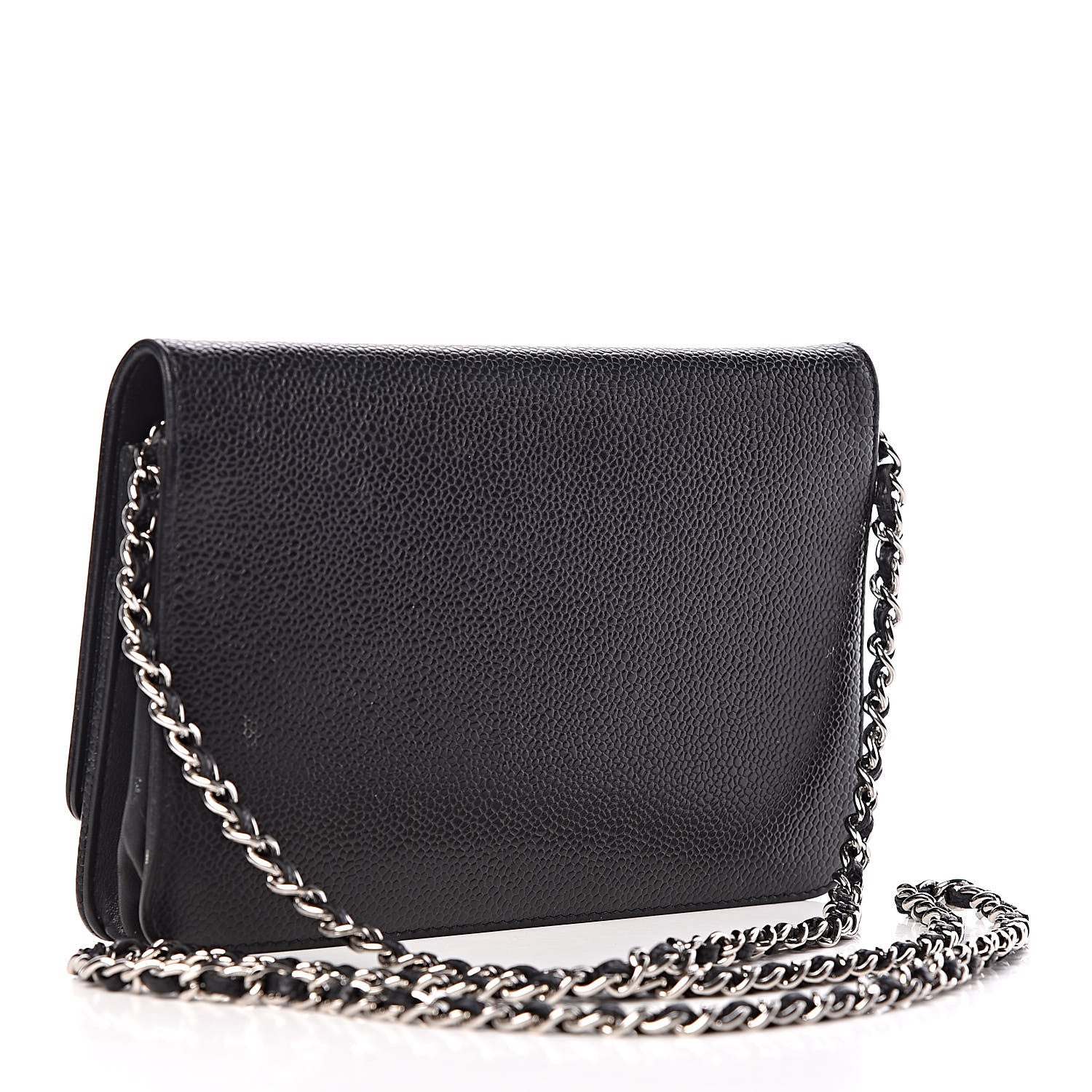 Chanel Caviar Timeless CC Wallet On Chain WOC Black 3 of 14