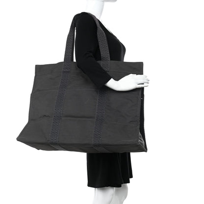 Hermes Canvas Herline Tote TGM Grey 2 of 10