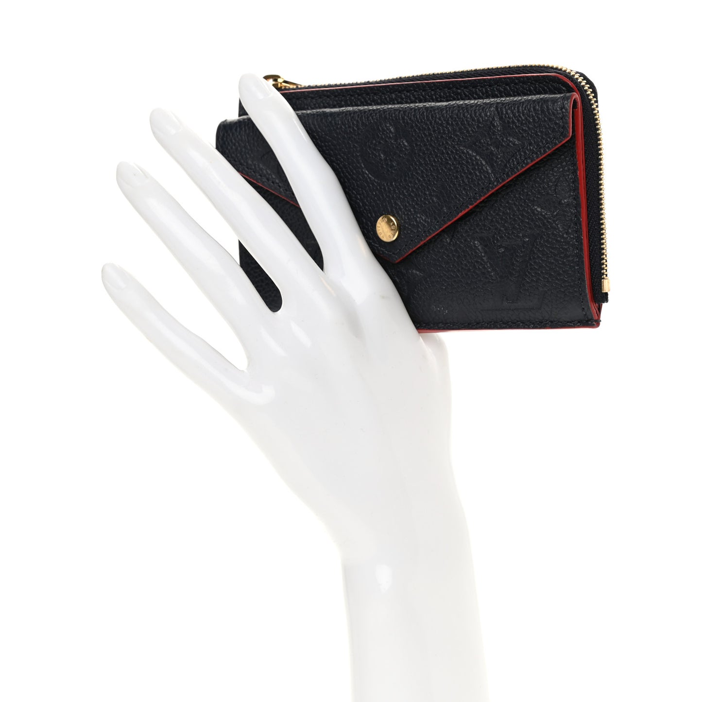 Empreinte Recto Verso Card Holder Marine Rouge
