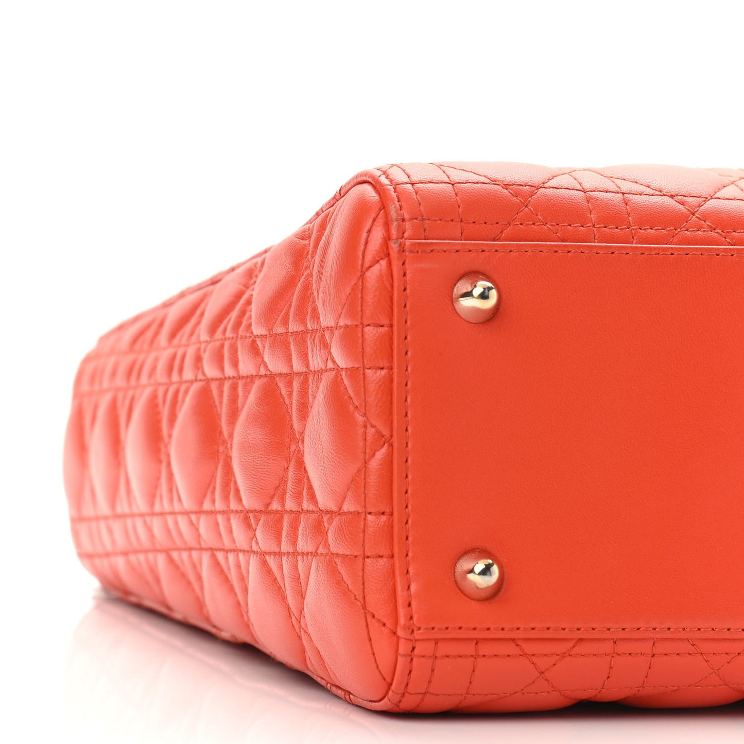 Lambskin Cannage Large Lady Dior Orange